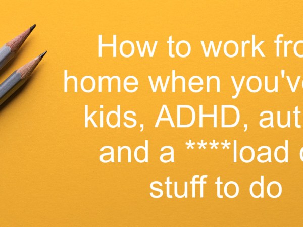 How to work from home when you’ve got kids, ADHD, autism and a ****load of stuff to&nbsp;do